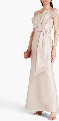 Draped faille gown