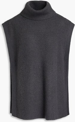 Wool-blend turtleneck top