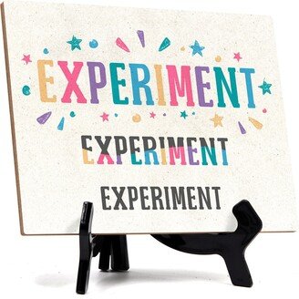 Experiment, Table Sign With Acrylic Stand |