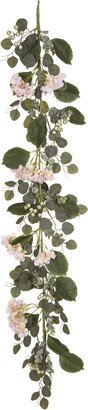 Plastic 60 Multicolor Spring Eucalyptus and Bloom Garland - N/A