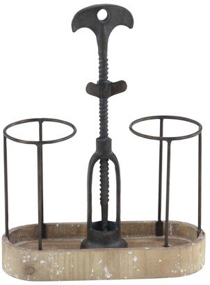 Industrial Textured Iron Wine Holder