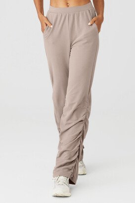 Ruched Soft Sculpt Pants in Taupe Beige, Size: 2XS |