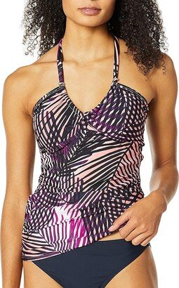 Women's Standard Twist Front Convertible Tankini with Tummy Control (Dragon Fruit) Women's Swimwear