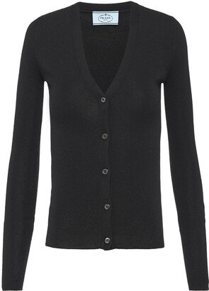 V-neck buttoned cardigan-AE