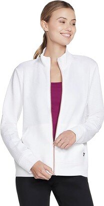 The Hoodless Hoodie Go Walk Everywhere Jacket (White) Women's Sweatshirt