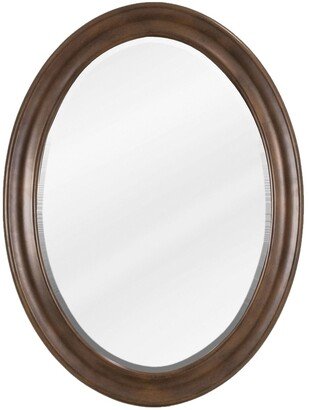 Clairemont 31-1/2 x 23-3/4 Oval Beveled Framed - Nutmeg