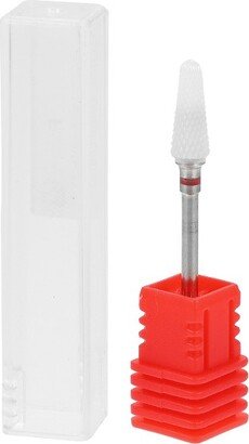 Unique Bargains Ceramic Tungsten Nail Drill Bit 3/32 Inch Corn Head Electric Nail Drill for Rotary Nail Drill Machine Polishing Kit Red 1 Pc