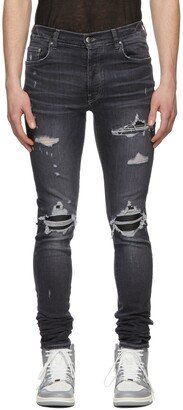 Grey MX1 Leather Jeans