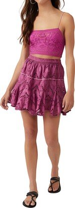 Serenity Eyelet Mini Skort