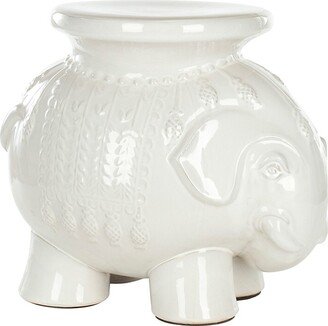 Glazed Ceramic Elephant Stool-AC