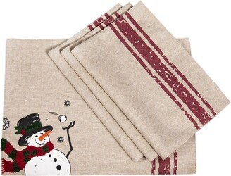 Frosty Christmas Placemats, 13 x 18, Set of 4