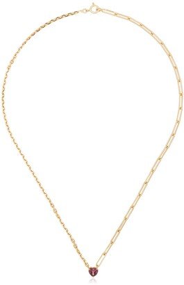 18kt Yellow Gold Tourmaline-Heart Necklace