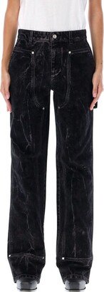 Straight Leg Velvet Jeans