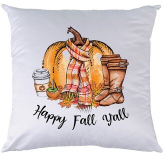 Happy Fall Yall | Decorative Pillows Home Decor Autumn Pumpkin Boots