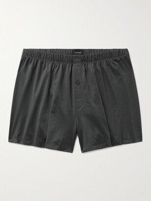 Sporty Mercerised Cotton Boxer Shorts