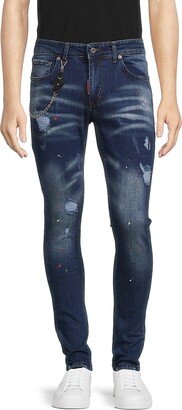 Elie Balleh Slim Fit Distressed Jeans