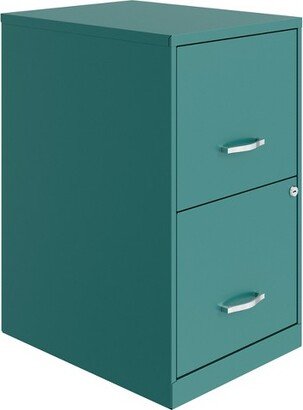 18 2-Drawer Vertical File Cabinet Teal - Space Solutions