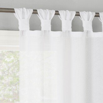 No. 918 Hathaway Twist Tab Semi-Sheer Tab Top Curtain Panel, Single Panel