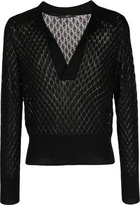 SAPIO V-neck knitted jumper