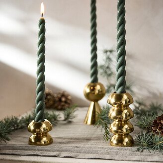 Gilded Geo Taper Candle Holder