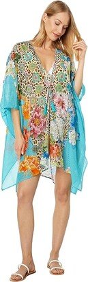 Floral Short Kimono (Multi) Women's Swimwear