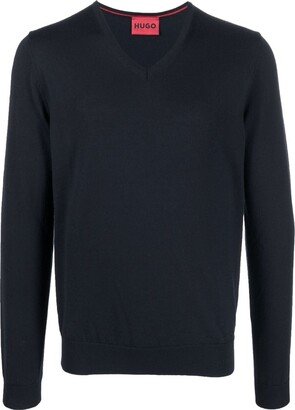 V-neck long-sleeve jumper-AK