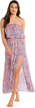 Pebble Beach Bandeau Maxi Dress (Multi) Women's Swimwear