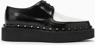 Two-tone Rockstud leather lace-up