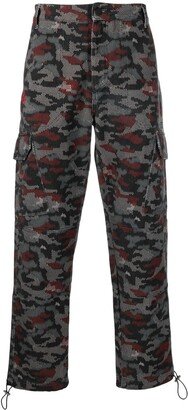 44 LABEL GROUP Camouflage-Print Straight-Leg Trousers