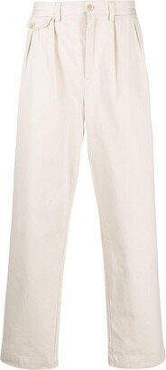 Straight-Leg Cotton Trousers-DH