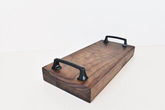 Black Walnut Tray, Charcuterie Board, Food Gift, Farmhouse, Natural Wood Modern, Wooden Decor, Handles, Wood Accents