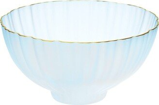 Sghr Sugahara Kikka Handcrafted Glass Bowl With Gold Rim - White 5.3