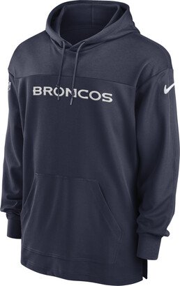 Denver Broncos Sideline Men's Dri-FIT NFL Long-Sleeve Hooded Top in Blue