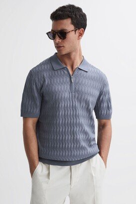 Ché Textured Half-Zip Polo Shirt