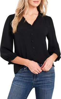 Ruffle V-Neck Blouse