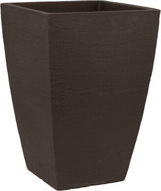 Modern Planter Tall Square Espresso 16in x 23in