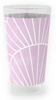 Outdoor Pint Glasses: Art Deco Fields - Lavender Outdoor Pint Glass, Purple