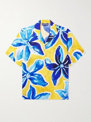 Chelly Camp-Collar Floral-Print Hemp and TENCEL™ Lyocell-Blend Shirt