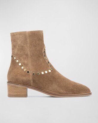 Ronalda Stud Suede Ankle Boots