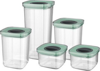 Leo 5PC Smart Seal Food Container Set, Green
