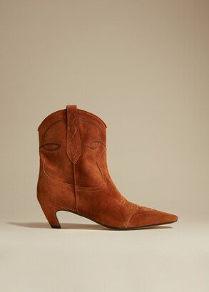 The Dallas Ankle Boot in Caramel Suede