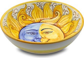 Large Ceramic Bowl - Italian Dinnerware Pasta Bowl Platter Serving Tray Hand Painted Tuscany Pottery Bowls Made in Italy Salad-AM