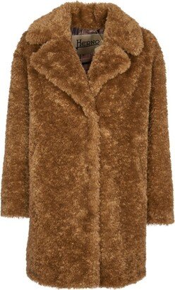 Curly Faux-Fur Long Sleeved Coat