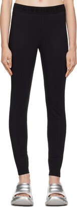 Black Elasticized Leggings-AB