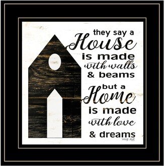 A House by Cindy Jacobs, Ready to hang Framed Print, Black Frame, 15 x 15