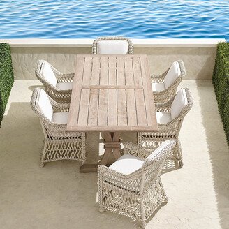 Hampton 7-pc. Rectangle Dining Set in Ivory Finish