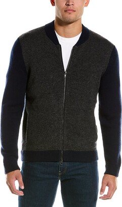 Wool & Cashmere-Blend Bomber Jacket-AA