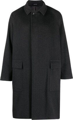 Classic-Collar Single-Breasted Coat