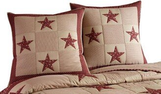 Park Designs Red Sturbridge Patch Euro Sham