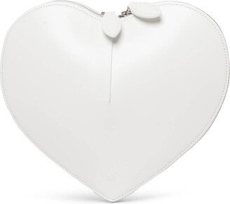 Le Coeur white leather crossbody bag